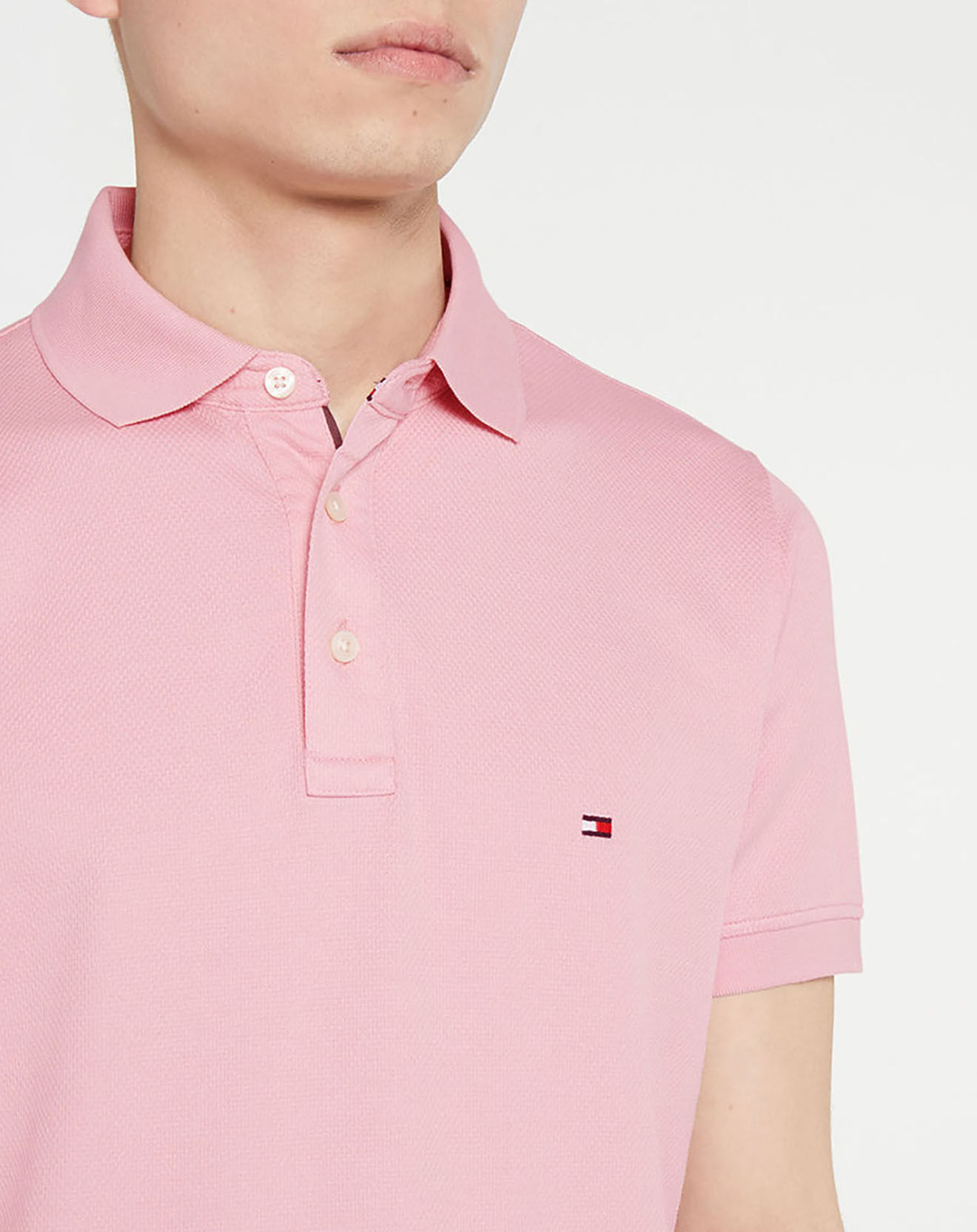 Tommy Hilfiger Polo slim fit sophisticated struct rose clair