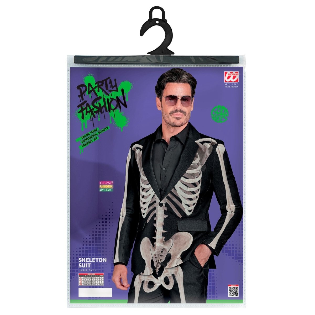 Halloween Kostuum Wit Zwart Heren Skelet 2 delig
