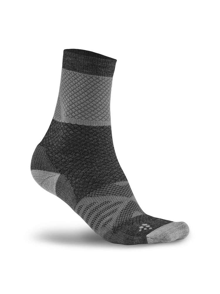 Craft XC Warm Fietssokken Zwart/Grijs