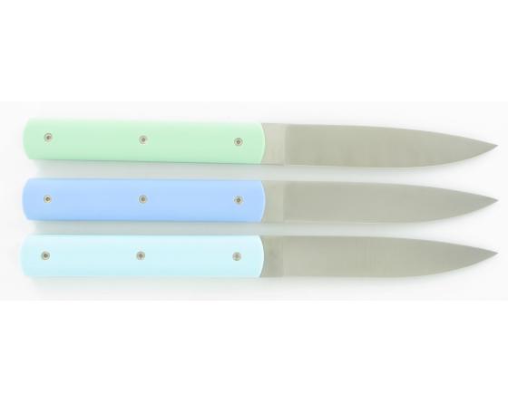 Coffret 6 pièces - Français 9.47 Manche Pastel Couteau Table par Perceval