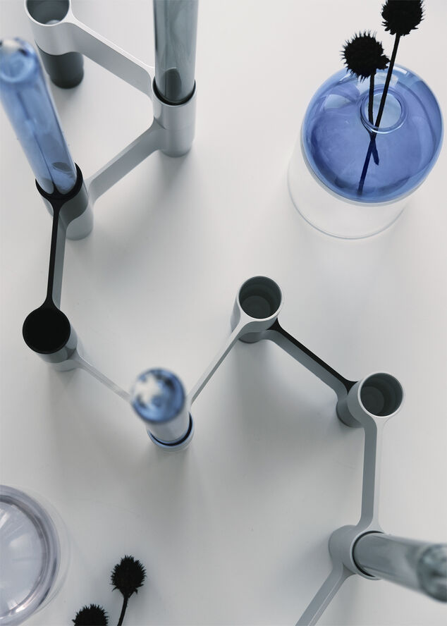 Studio About LINK, CANDLE HOLDER, POLISHED ALUMINIUM, 11060P 223
