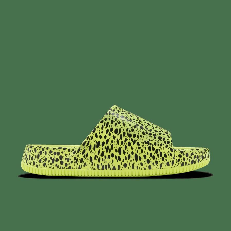 Nike Claquettes Calm - Jaune Fluo/Bleu Marine Femme