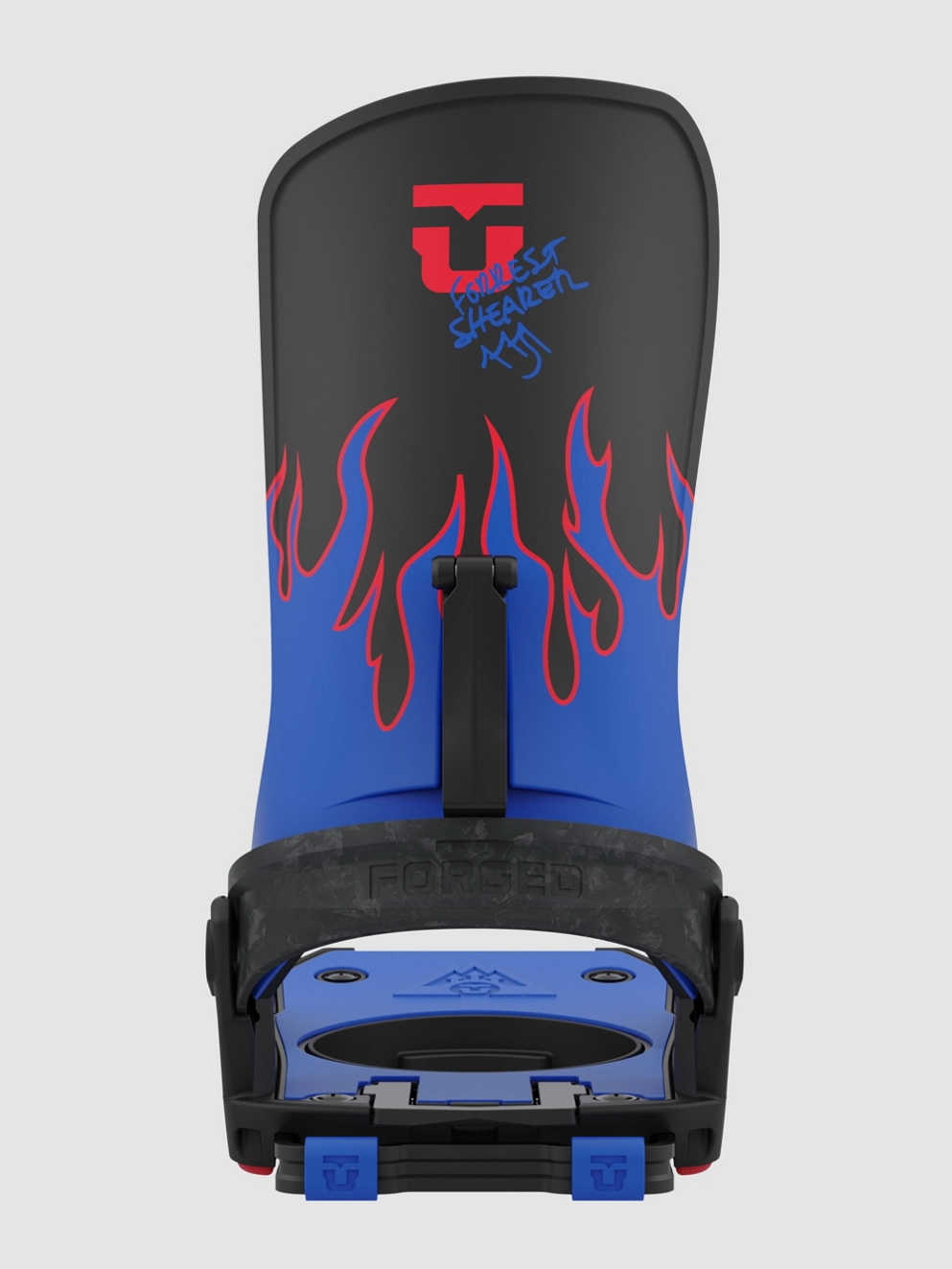 UNION Forrest Shearer 2024 Splitboard Bindings blue flames