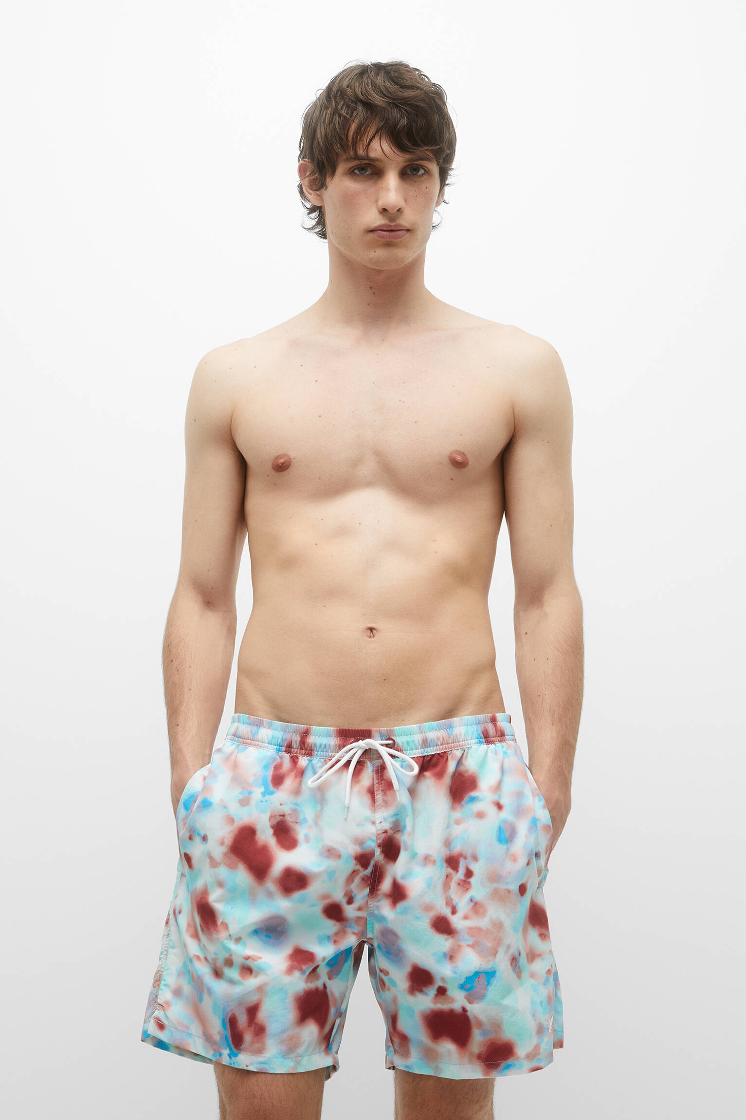 Maiô com estampa tie-dye - branco off-white