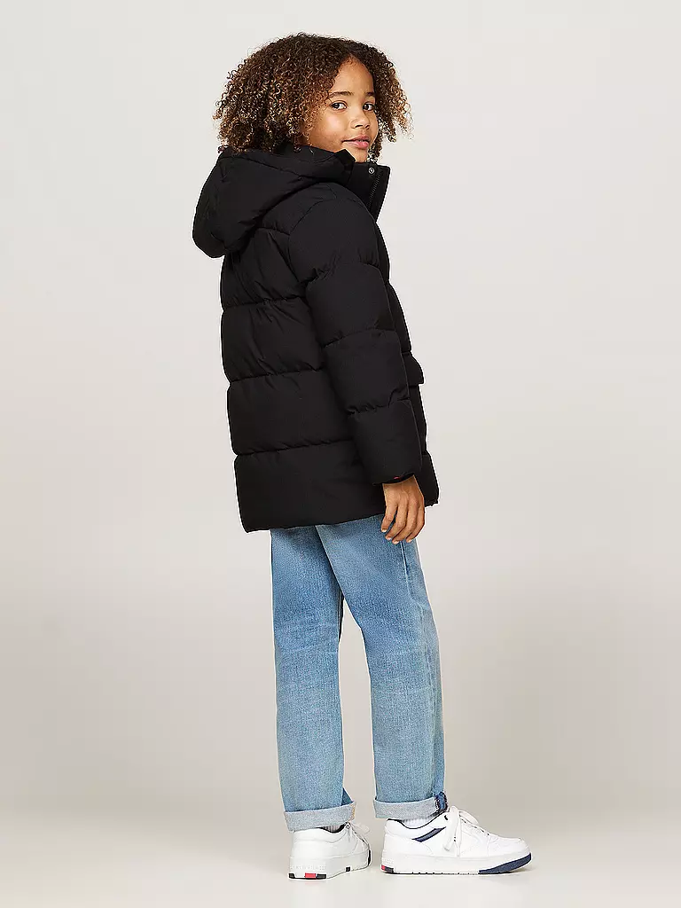 TOMMY HILFIGER Jungen Parka schwarz