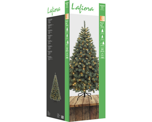 Kunstkerstboom, dennenboom Lafiora Chamonix, verlicht, H 215 cm, blauw, incl. LED