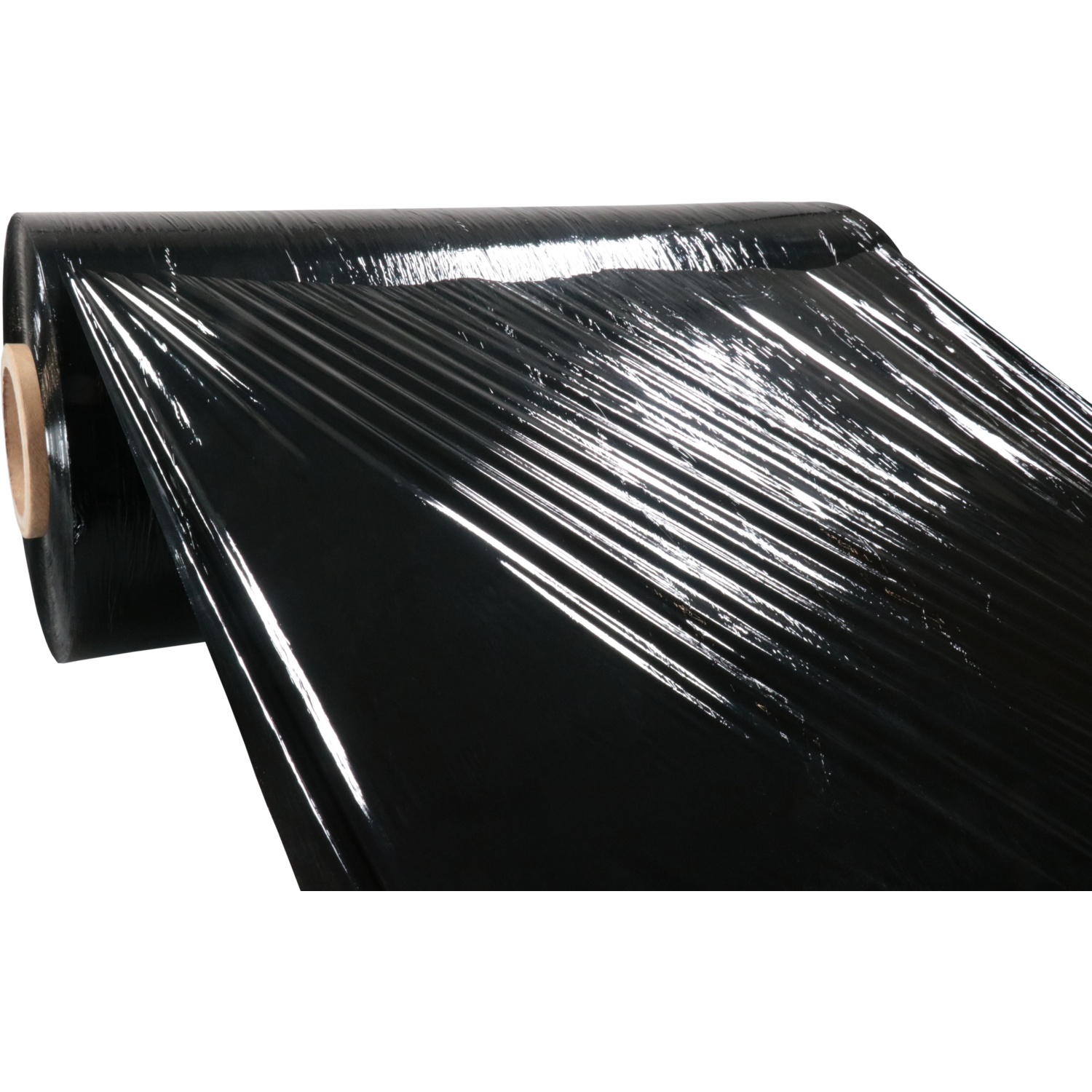 Folie, machinerol stretchfilm, LLDPE, 50cm, 2200m, 15my, zwart