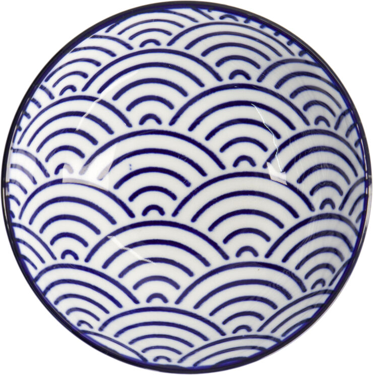 Tokyo Design Studio Nippon Blue Dish 9. 5x3 Wave Blue/white