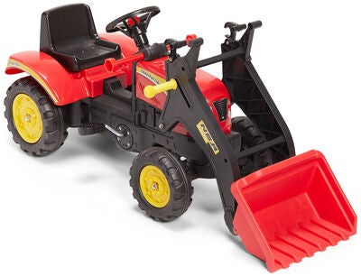 Alex's Garage Trampetraktor Med Skuff, Rød