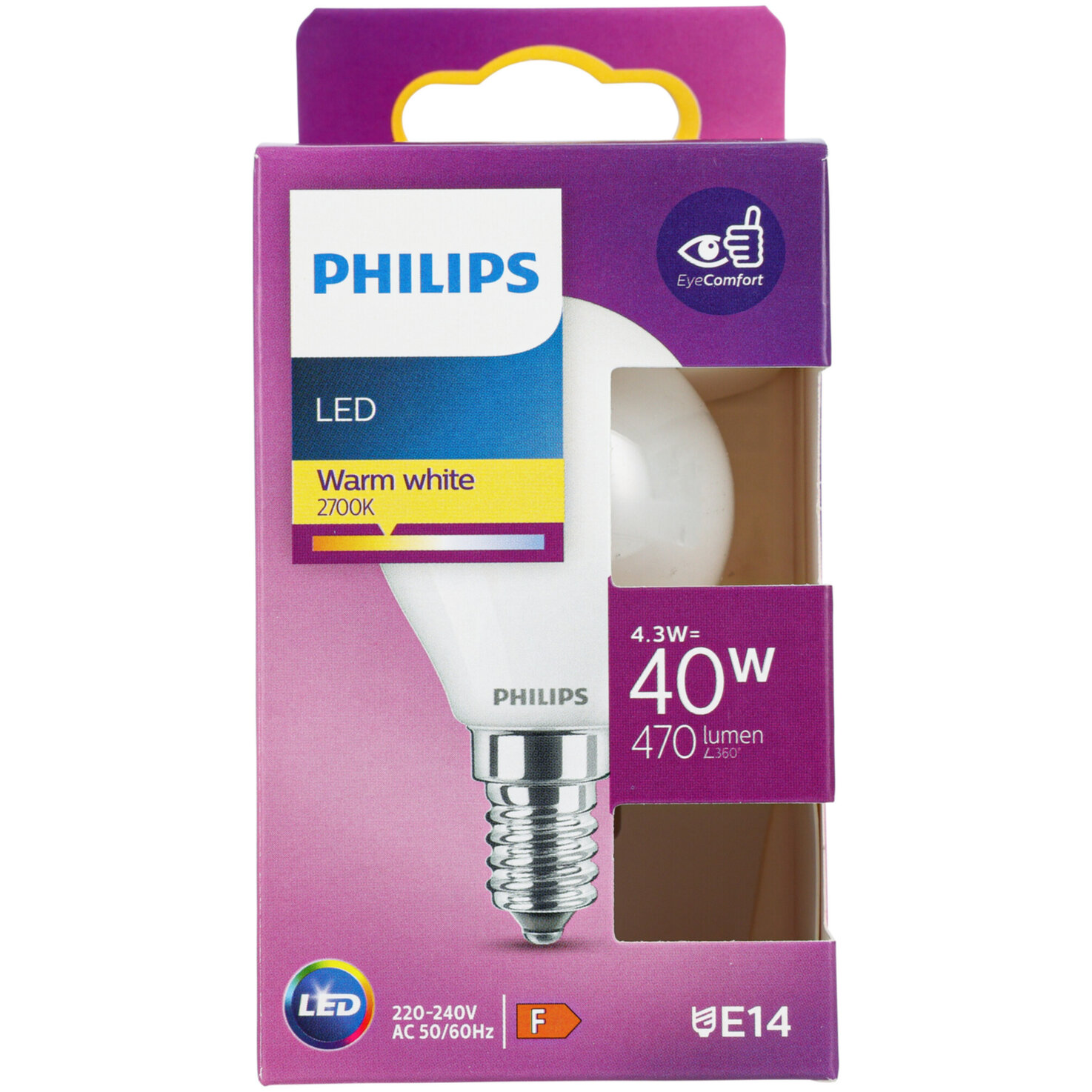 Philips LED-Kugel E14 warmweiss 4.3 W