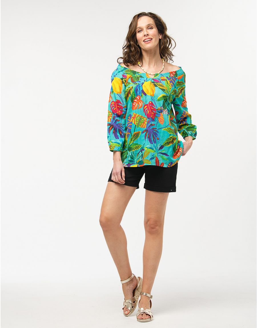 Blouse 100% coton bleu