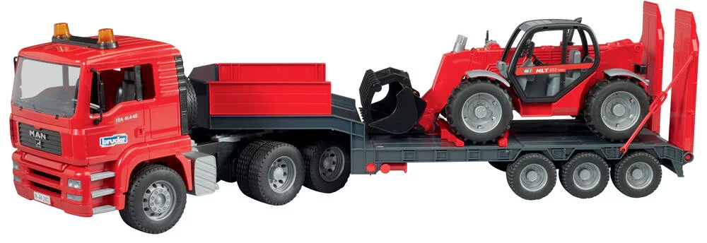 CAMION DE TRANSPORT MAN TGA AVEC ENGIN MANITOU MLT 633