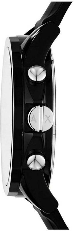Armani Exchange - Chronograaf - Zwart - Nylon Plastic - Siliconen Band