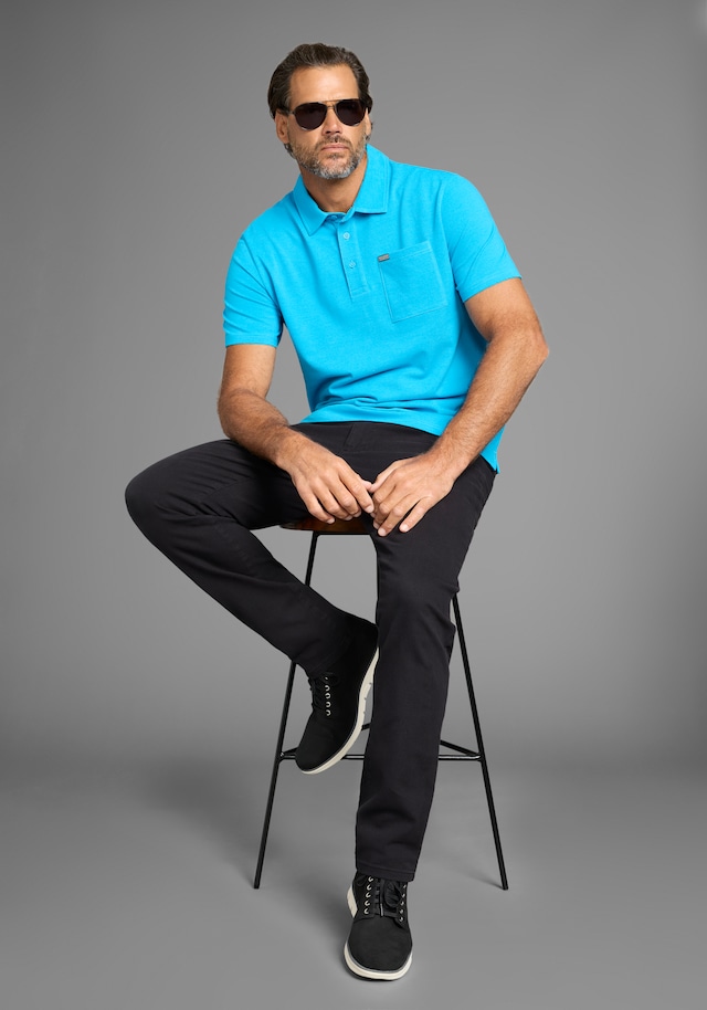 Man's World Poloshirt mit Brusttasche