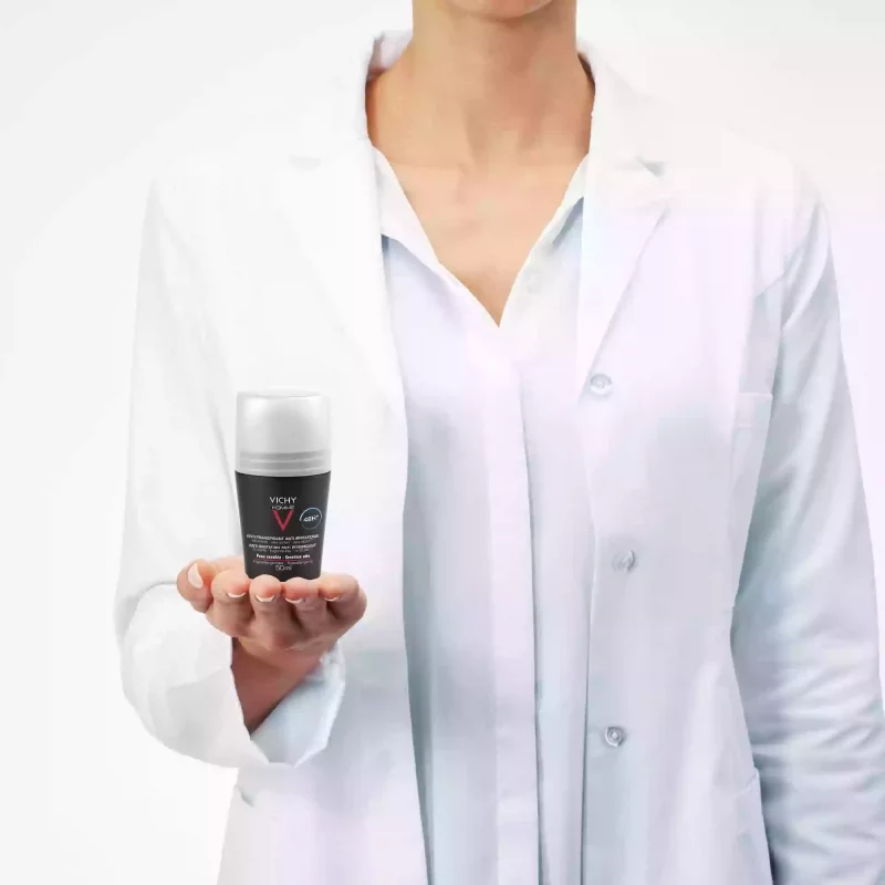 Vichy Homme Déodorant Anti-Transpirant Anti-Irritations 48H Roll-On - 50ml