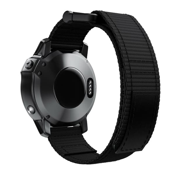 INF Garmin Fenix 6X/5X/3/3 HR armbånd 26 mm nylon Sort
