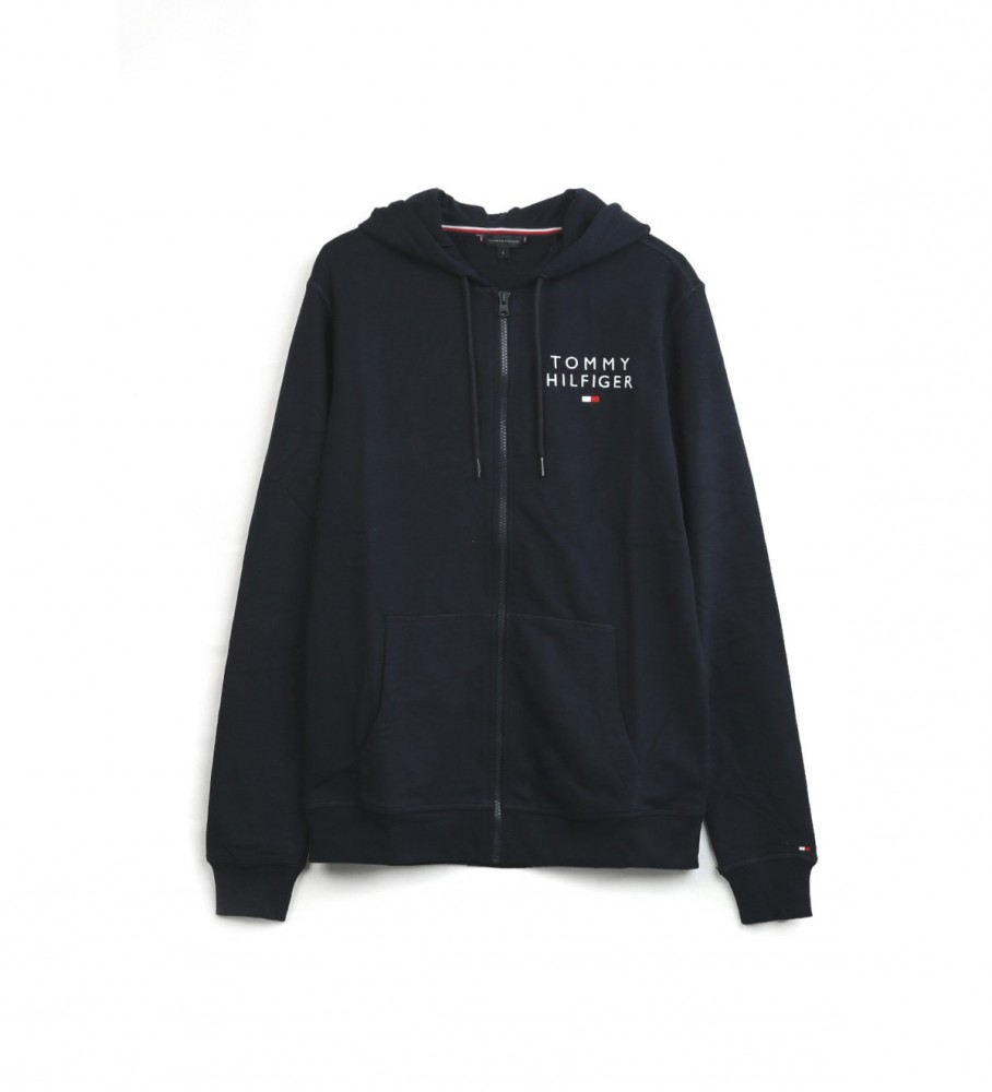 Moletom com capuz Tommy Hilfiger FZ, azul marinho