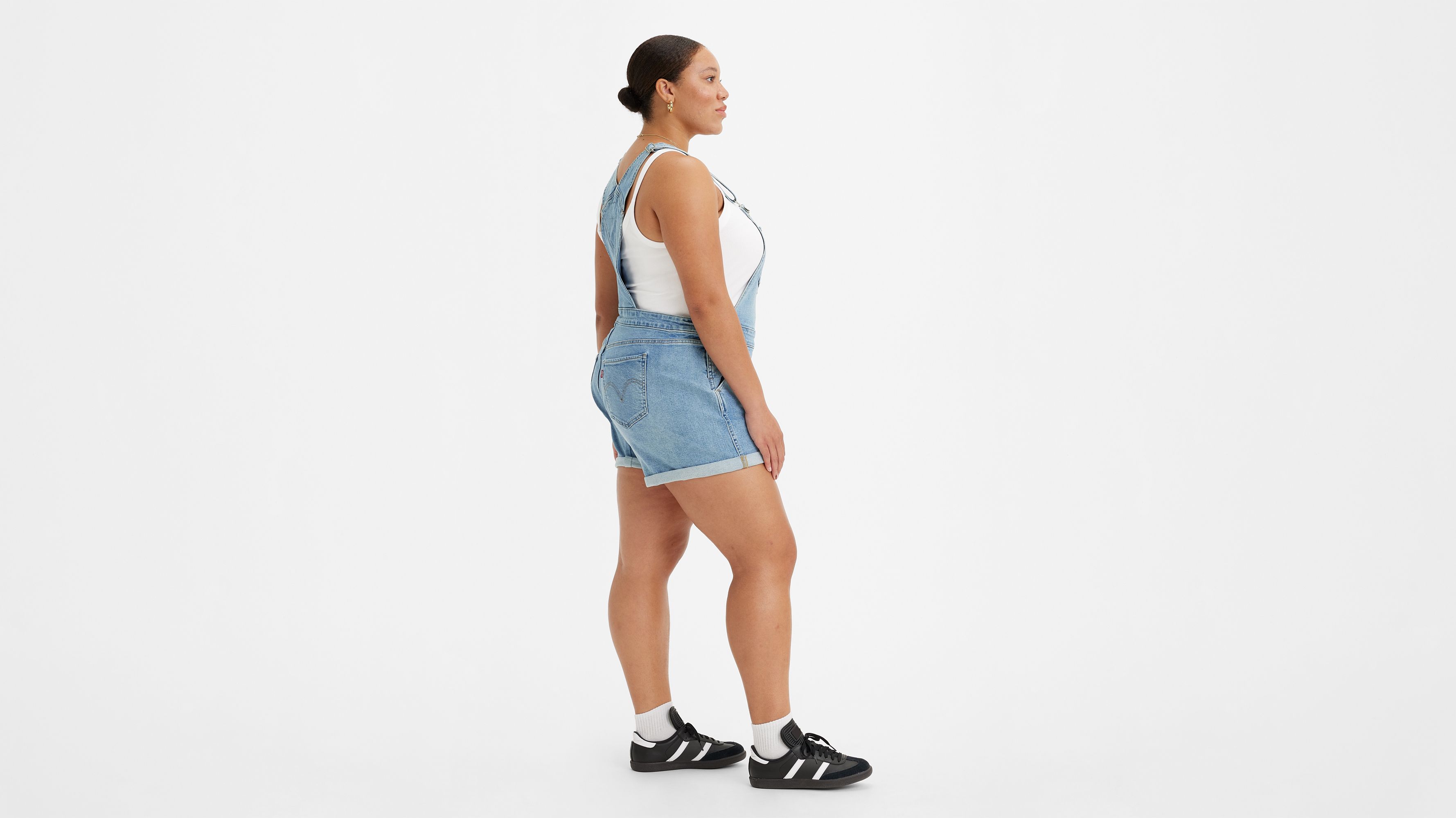 Salopette-short vintage - In The Field Plus - Bleu