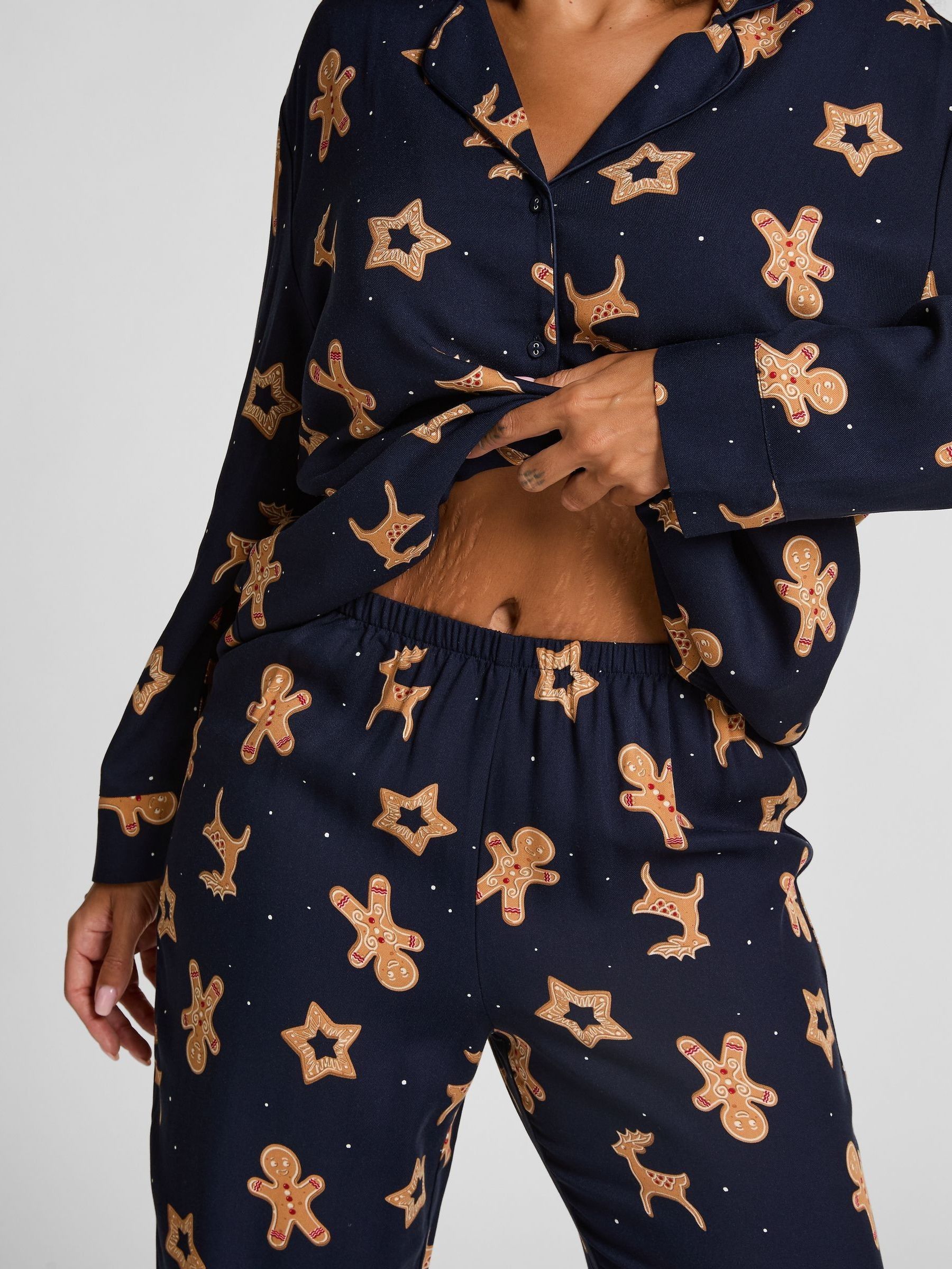 Hunkemoller Blue Gingerbread Pyjama Set