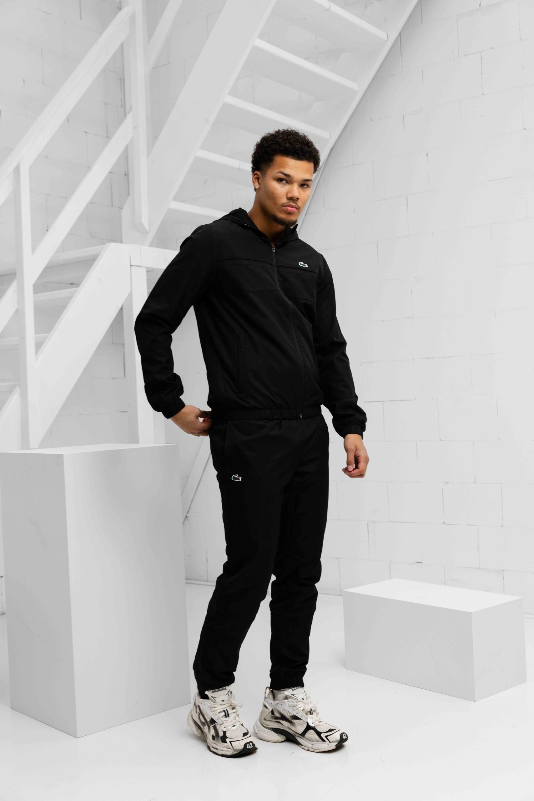 Lacoste Diamond Trainingspak Heren Zwart