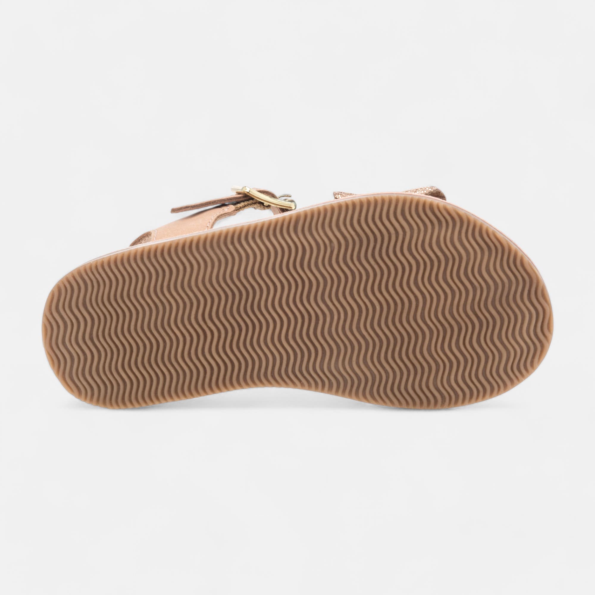 Nu-pieds Fille en cuir rose