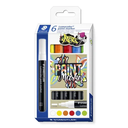 STAEDTLER® Lumocolor® paint marker 349 Acrylmarker 6er Set