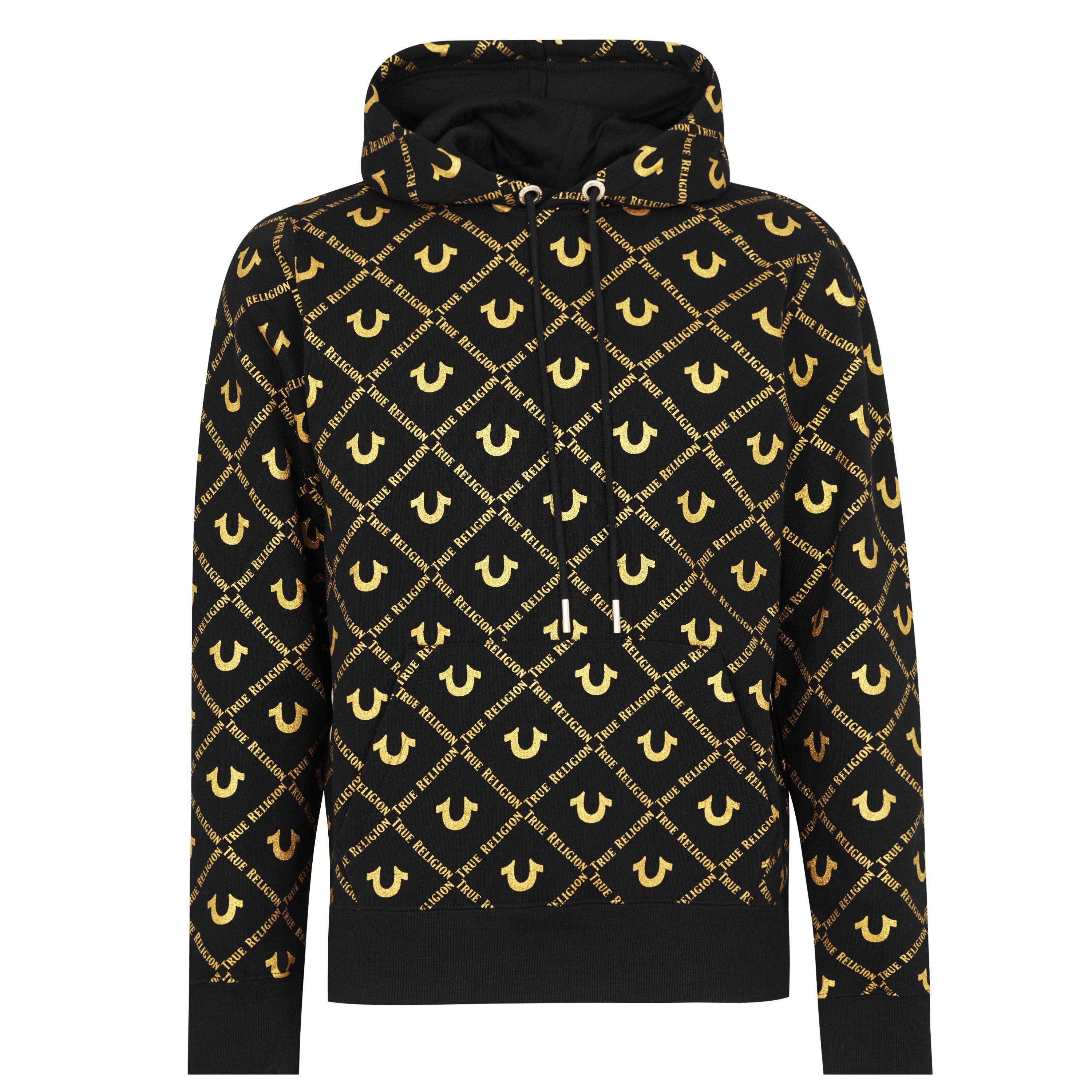 True Religion Allover Logo Hoodie