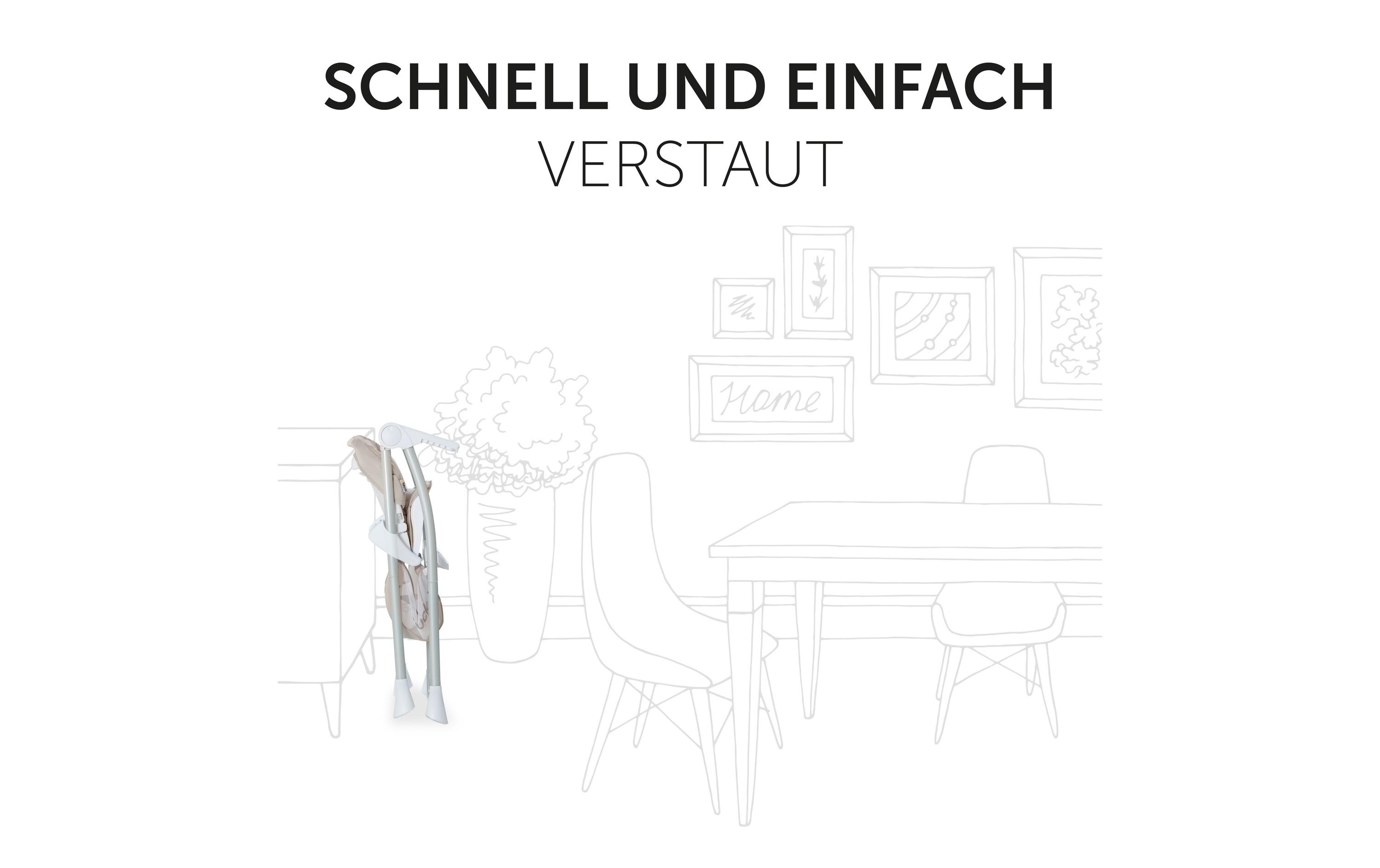 Hochstuhl Sit N Fold BeigeKompakter und faltbarer Kinderhochstuhl