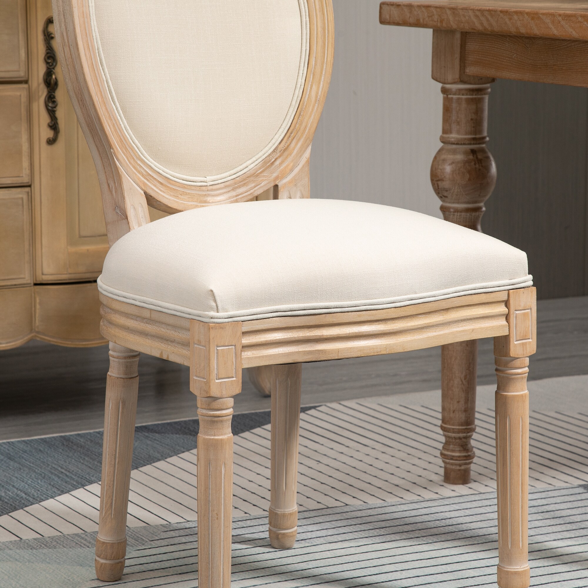 HOMCOM Esszimmerstuhl im 2er Set mit Vintage Design bunt 49B x 56T x 96H cm