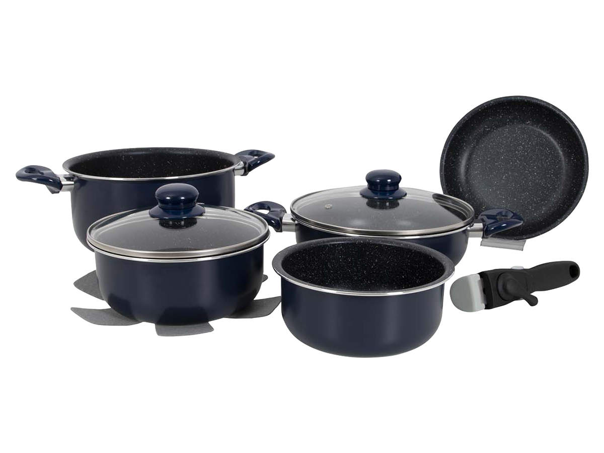 Gimex 8-delige inductie pannenset - Blue