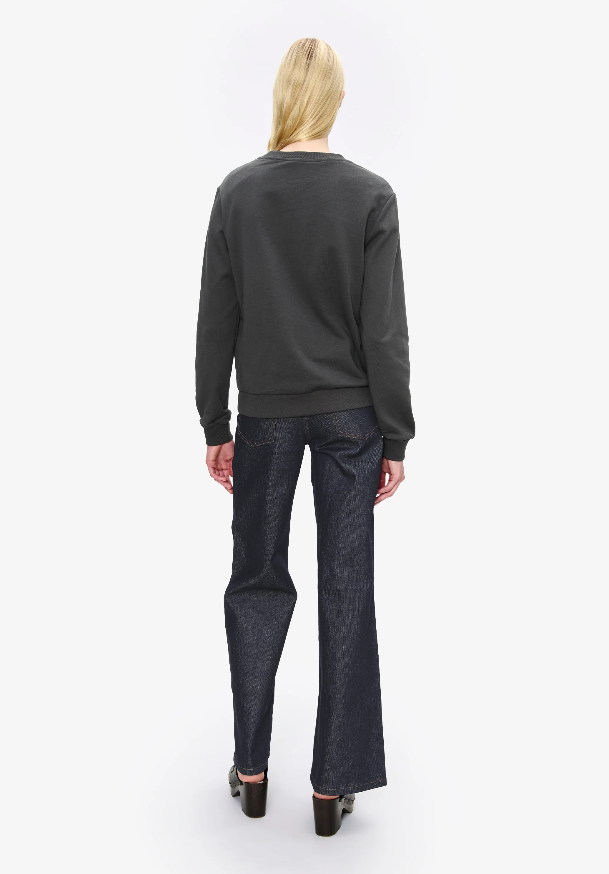 sweat standard rue madame GOTS - Faux noir/noir