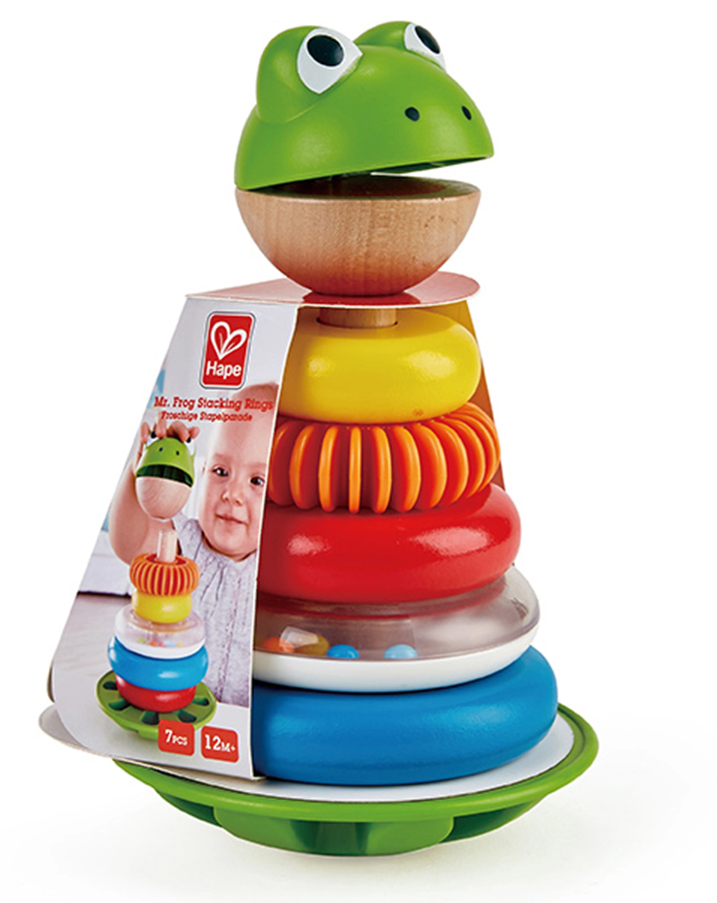 Stapelspiel FROSCH aus Holz