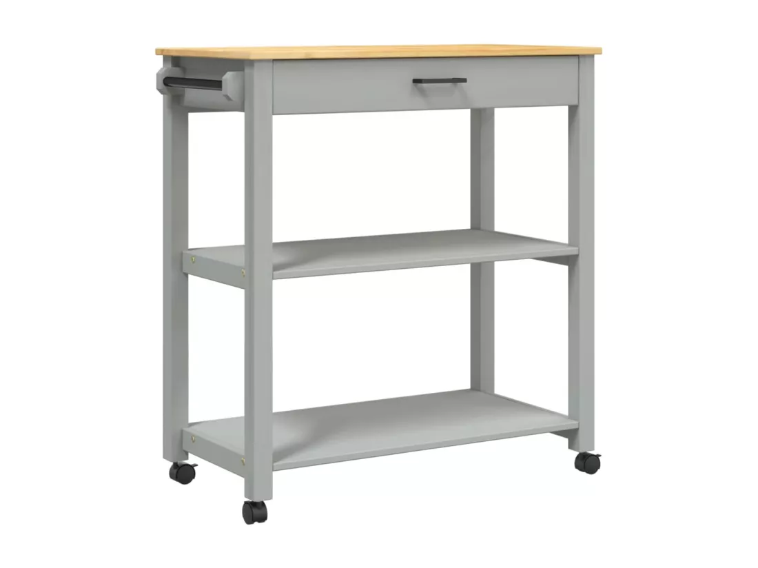 Chariot de cuisine MONZA 84x40x90 cm bois massif de pin