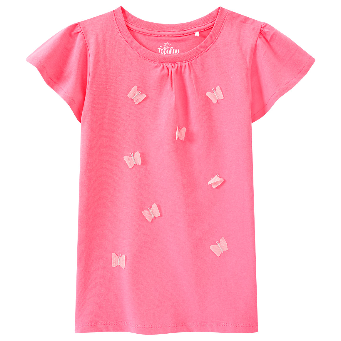 Topolino Mädchen T-Shirt mit Tüll-Schmetterlingen pink