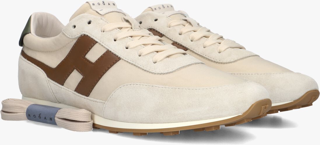 beige hogan lage sneakers h699 allacciato h