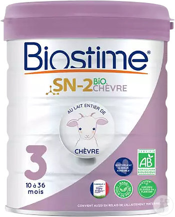 Biostime SN-2 Bio Chèvre 3ème Âge 10-36 Mois Pot 800g