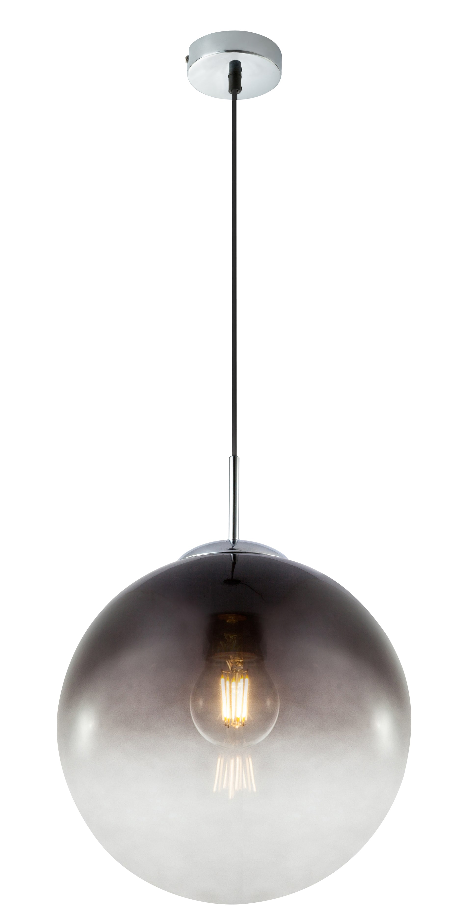 GLOBO Retrofit Pendelleuchte VARUS 30 cm chromfarbig