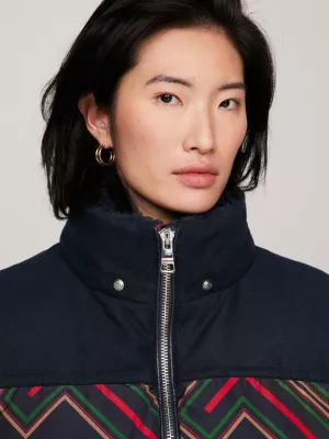 Casaco Tommy x Pendleton New York Stripe TH Monogram Puffer