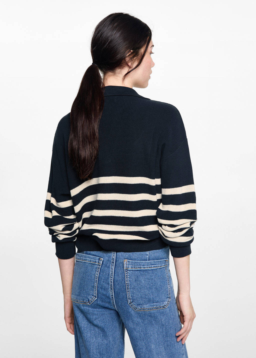 MANGO TEEN gebreide trui donkerblauw