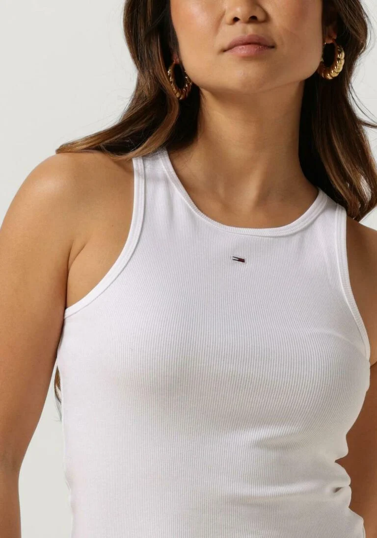 TOMMY JEANS witte tommy jeans top tjw essential rib tank