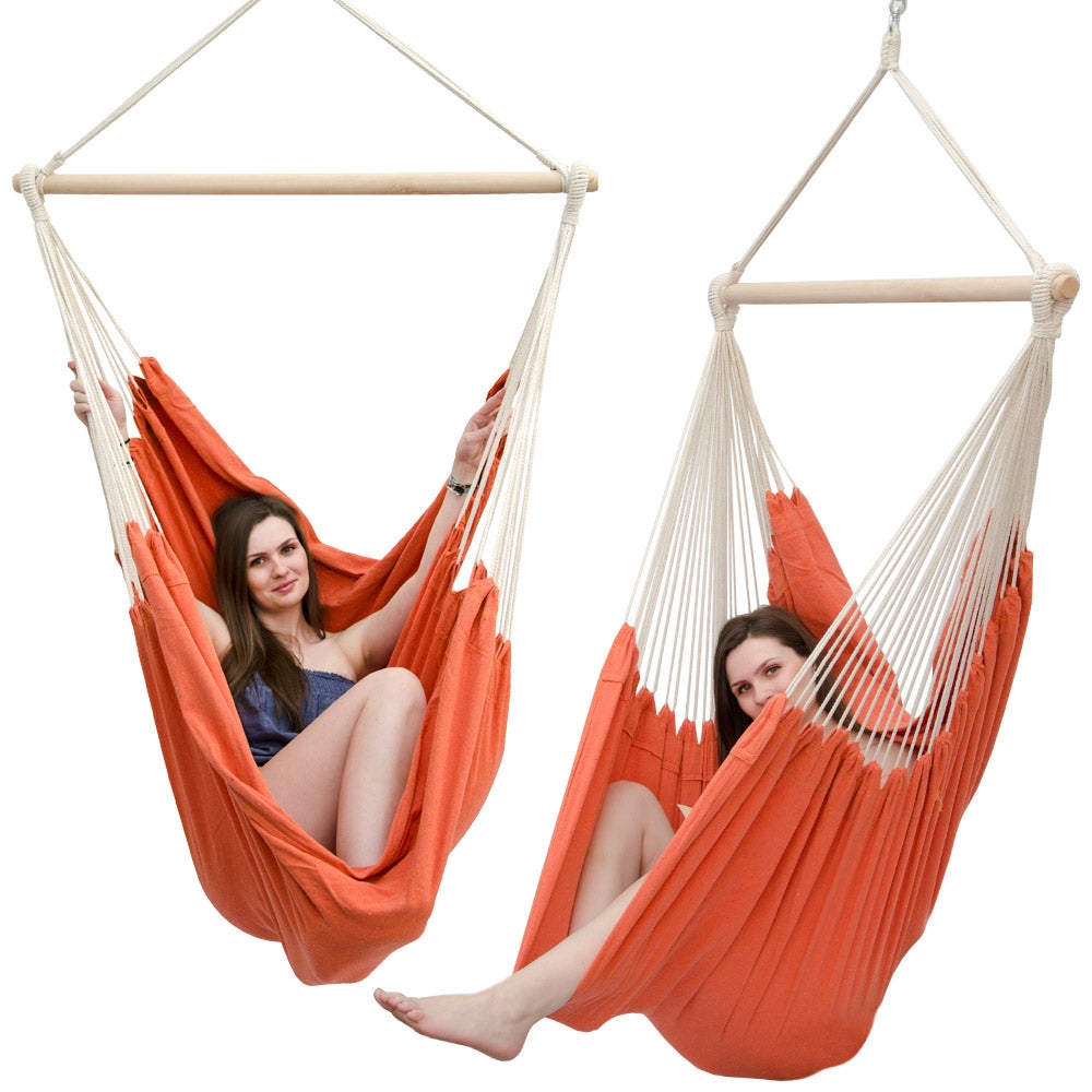 XXL Hangstoel Relaxstoel 185x130cm tot 150kg in Celosia Oranje