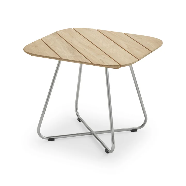 Fritz Hansen - Skagerak Lilium Lounge Tisch 60 x 60 cm, Teak / Edelstahl