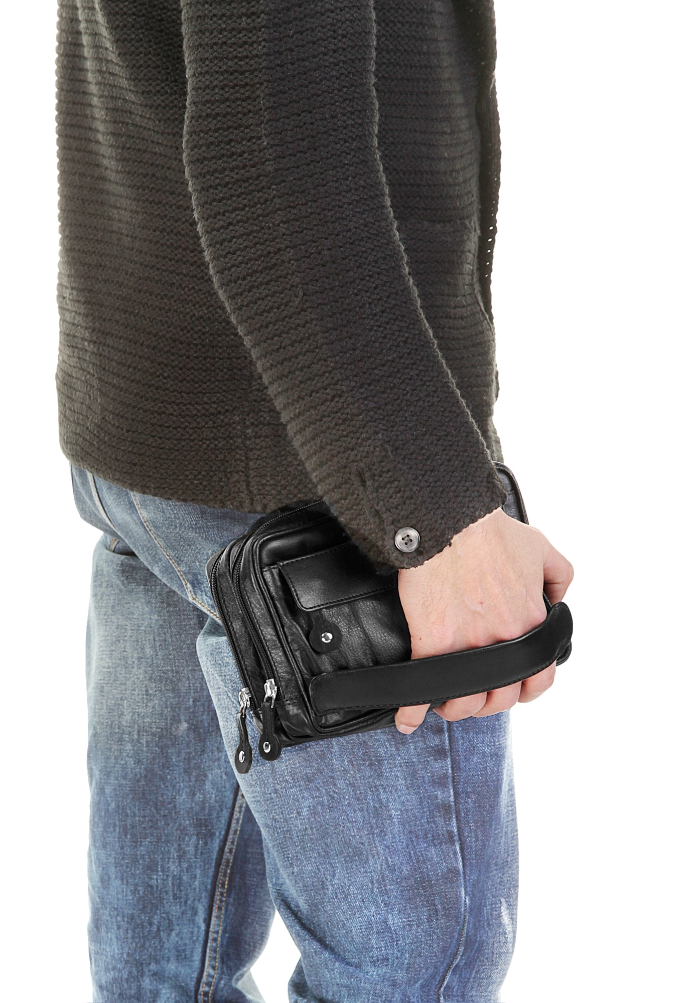 Szuna Handgelenktasche echt Leder