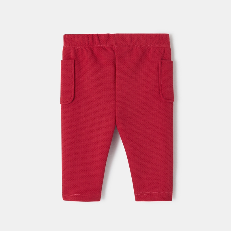 Pantalon en molleton piqué rouge bébé fille Absorba