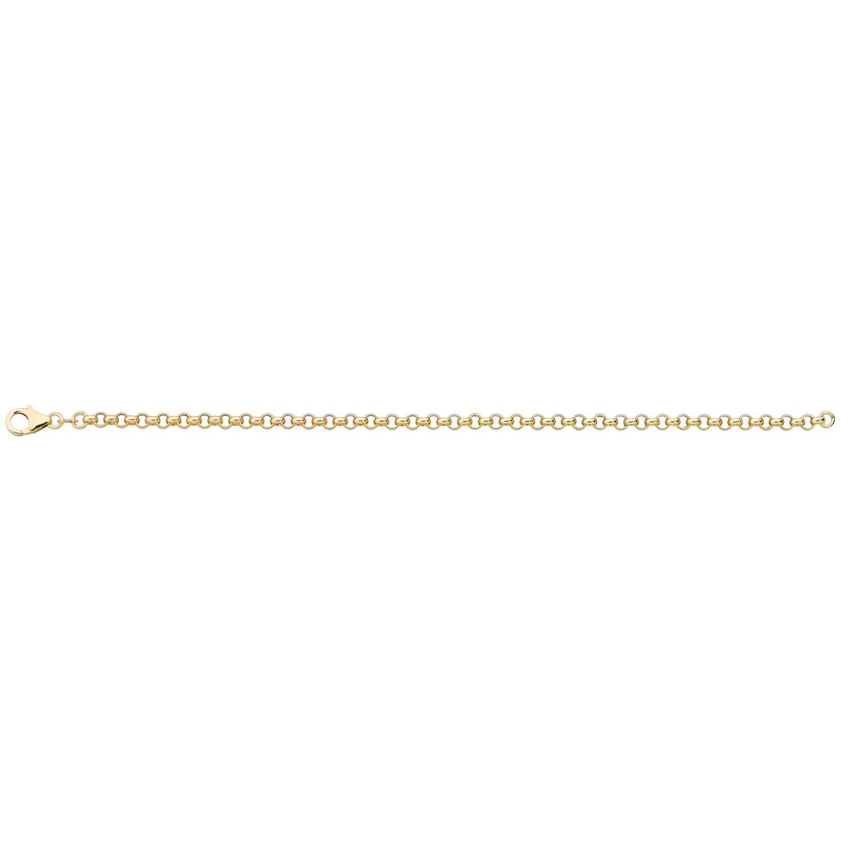 Collier Brillaxis maille jaseron 3.1mm or jaune 9k