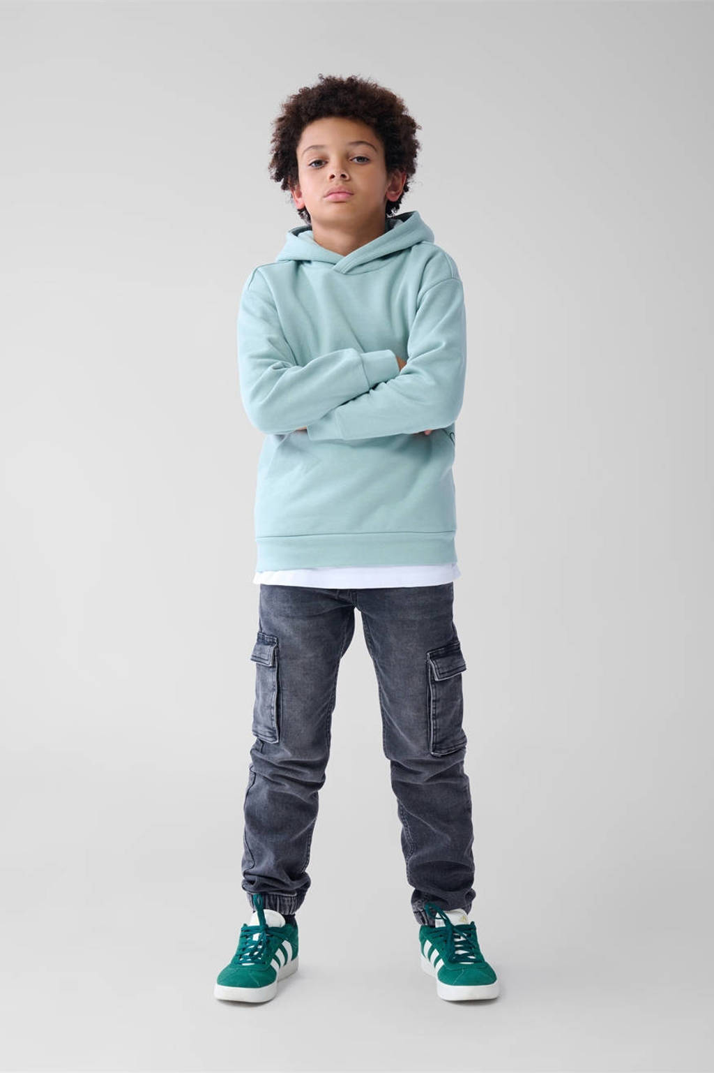 Shoeby hoodie met tekst lichtgroen