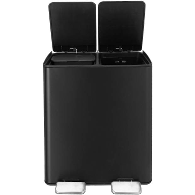 Blokker Afvalscheider - 2x20 liter en 3 liter GFT-bak - Mat Zwart
