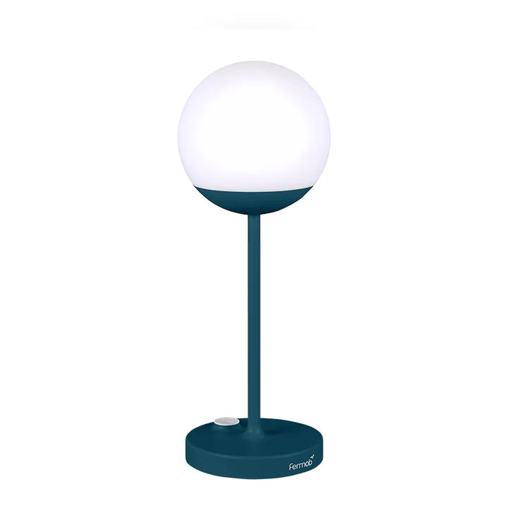 Fermob - Mooon! Akku LED-Leuchte, H 41 cm, acapulcoblau