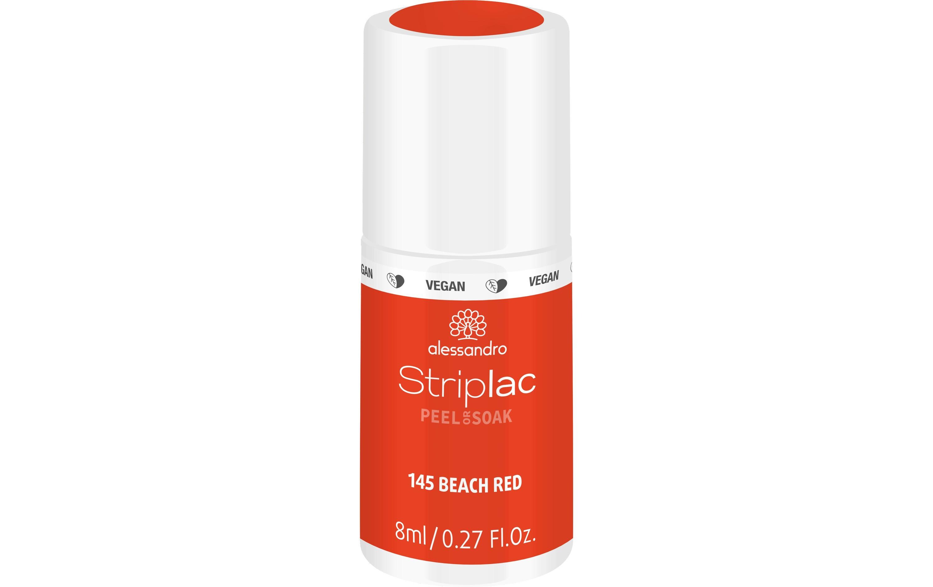 Nagellack Striplac 145 Beach RedKratz- und splitterfester UV-Nagellack