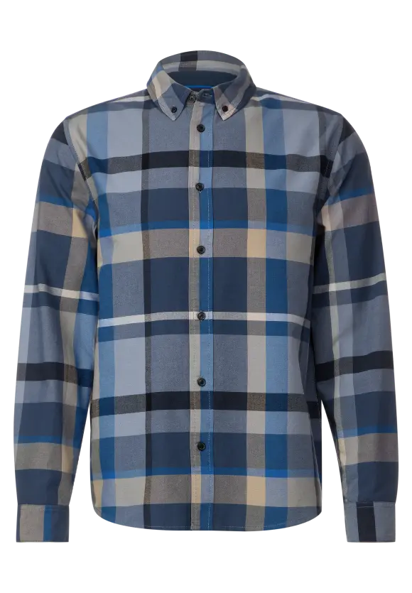 Hemd mit Karo Muster - dust blue